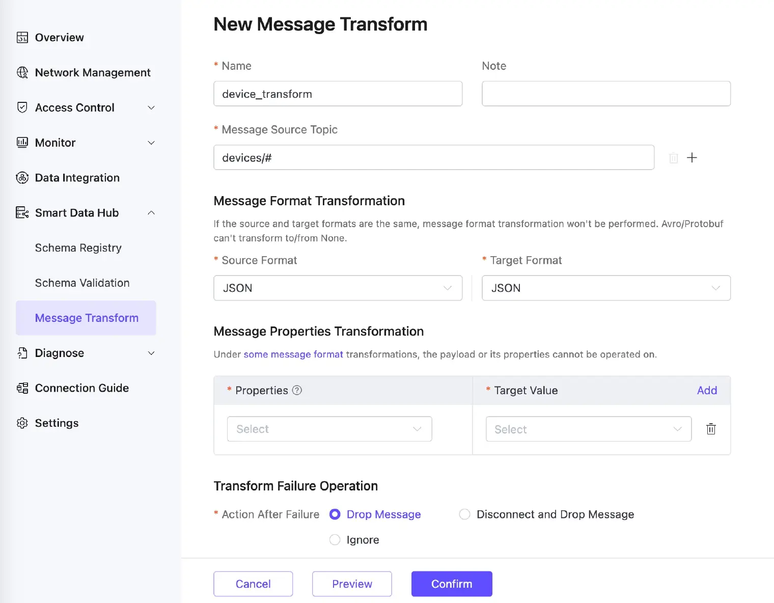 Configure Message Transformations